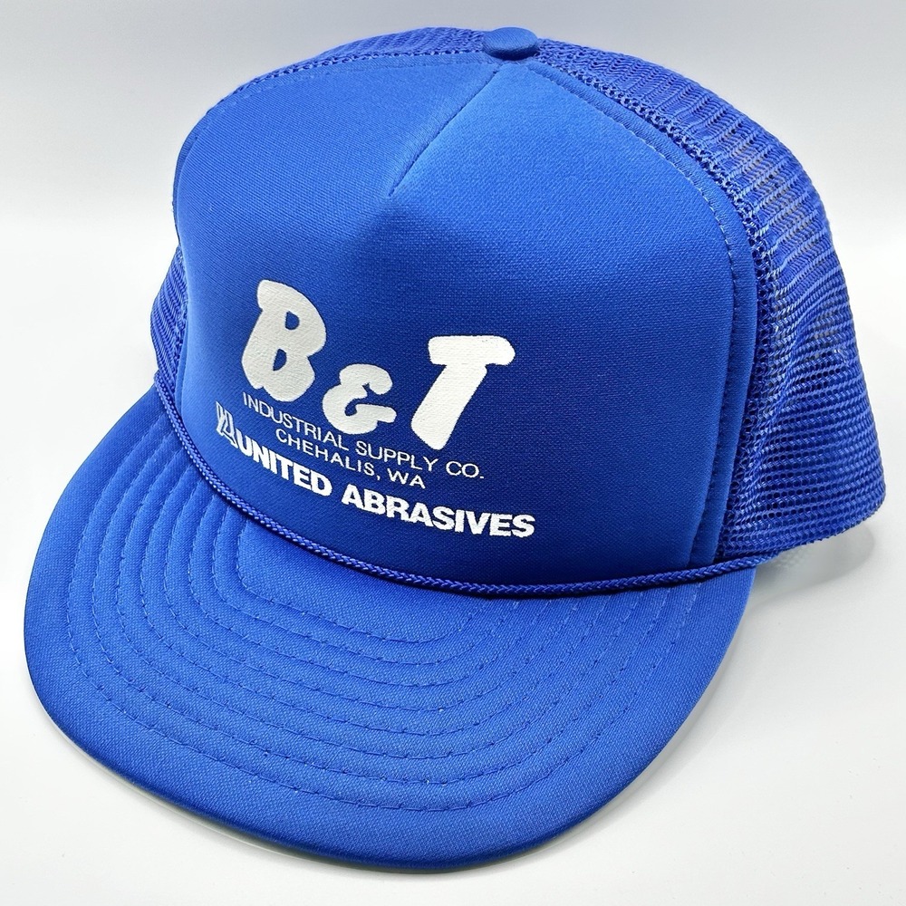 B&T Industrial Supply Co. Washington Rope Foam Trucker Hat Cap Snapback Blue